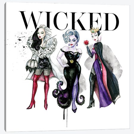 Wicked Villains Canvas Print #EPG169} by Ephrazy Graphics Canvas Art