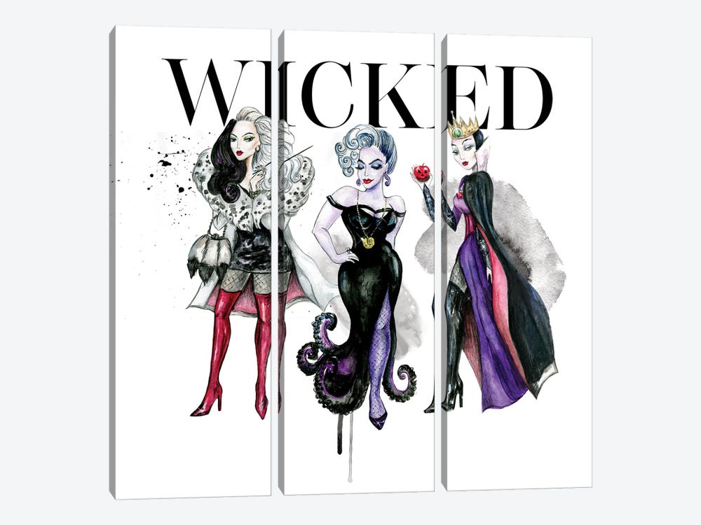 Wicked Villains by Ephrazy Graphics 3-piece Art Print