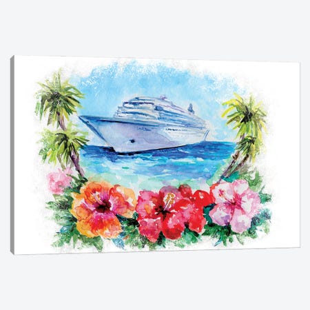 Cruise Ship Canvas Print #EPG16} by Ephrazy Graphics Canvas Art Print