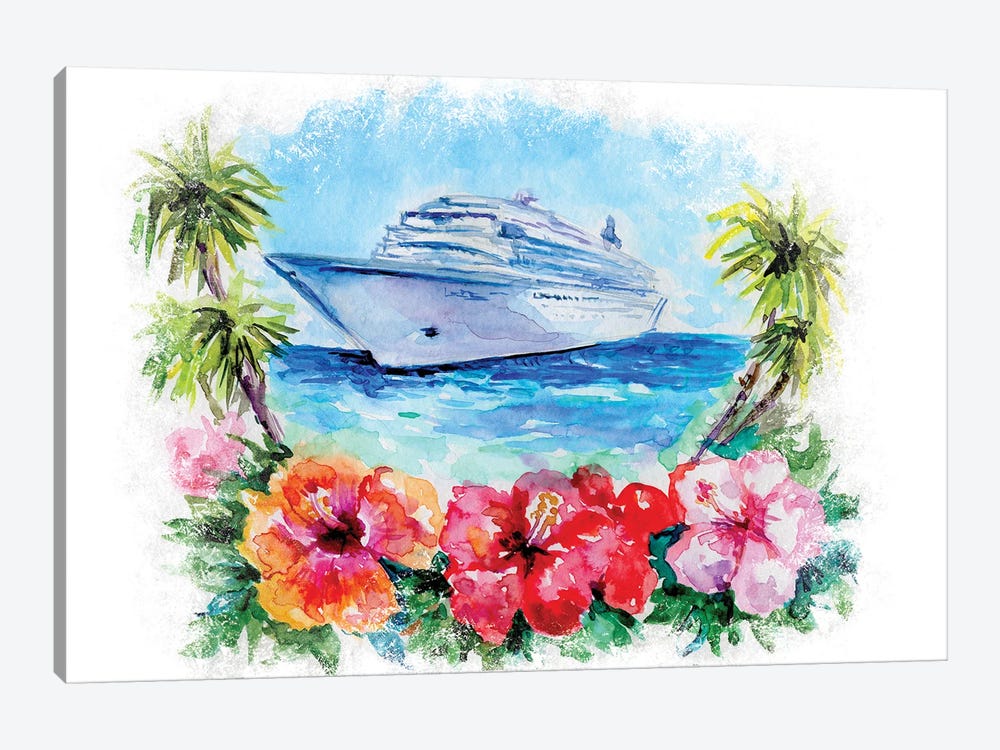 Cruise Ship by Ephrazy Graphics 1-piece Canvas Wall Art