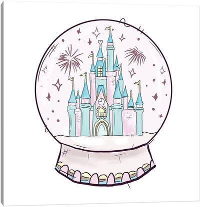 Magic Kingdom Snow Ball Castle Canvas Art Print - Ephrazy Graphics