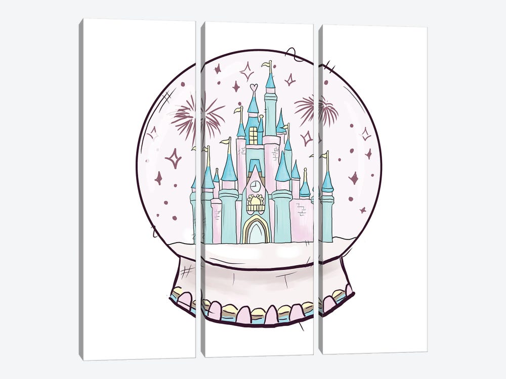 Magic Kingdom Snow Ball Castle by Ephrazy Graphics 3-piece Art Print