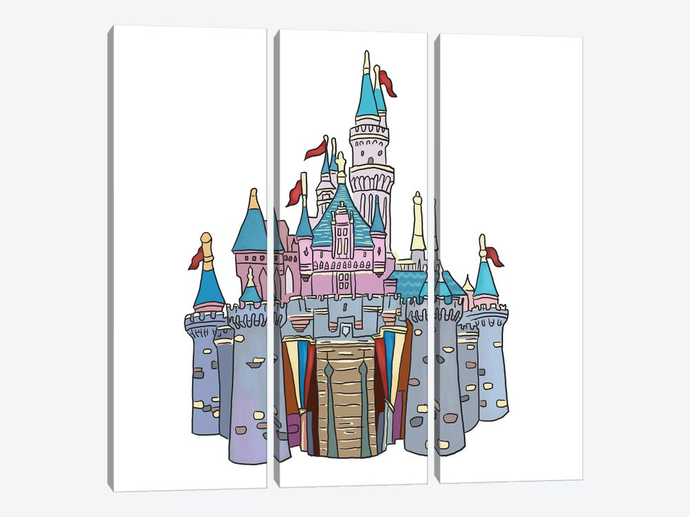 Castle by Ephrazy Graphics 3-piece Canvas Print