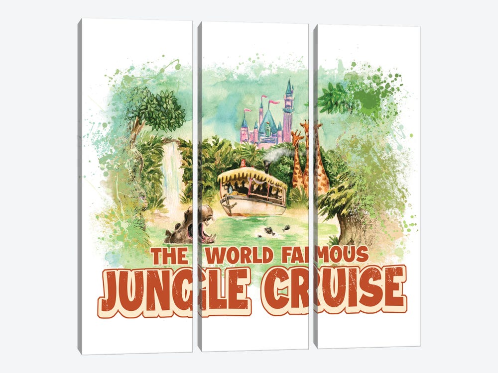 Jungle Cruise by Ephrazy Graphics 3-piece Canvas Art