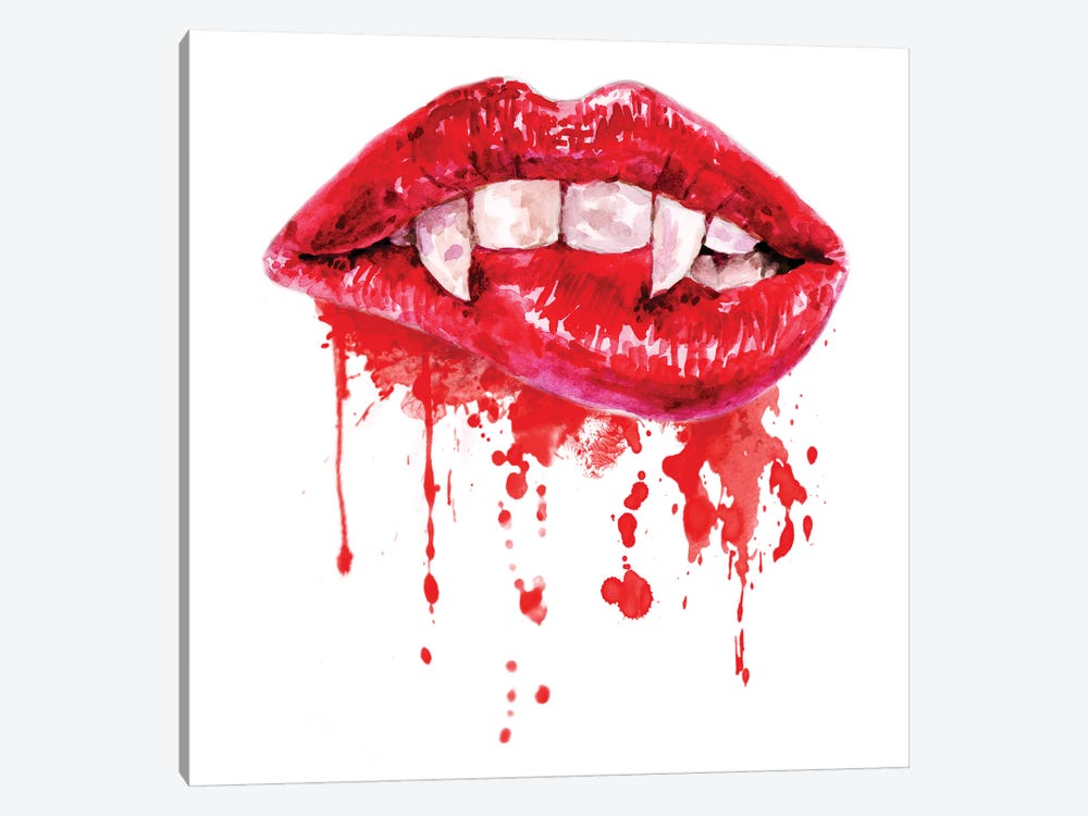 Vampire Lips by Ephrazy Graphics 1-piece Canvas Print