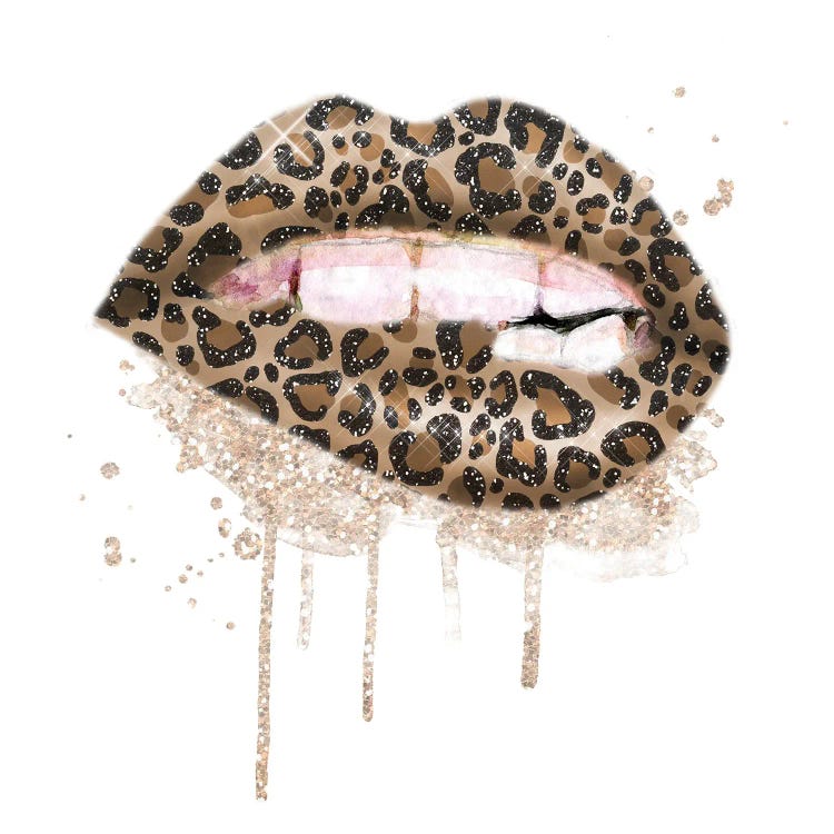 Leopard Glitter Lips