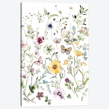 Wild Flowers Canvas Print #EPG210} by Ephrazy Graphics Canvas Art