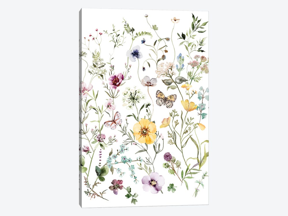 Wild Flowers by Ephrazy Graphics 1-piece Canvas Print