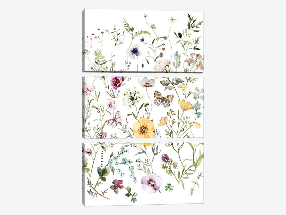 Wild Flowers by Ephrazy Graphics 3-piece Art Print