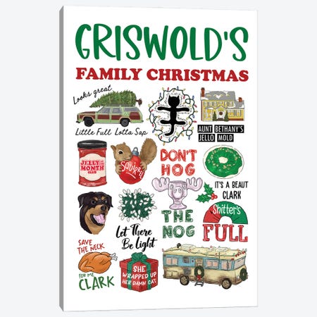 Griswold Family Christmas Canvas Print #EPG217} by Ephrazy Graphics Art Print