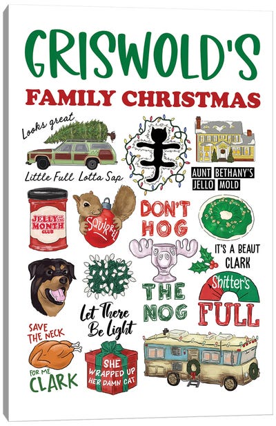 Griswold Family Christmas Canvas Art Print - Rottweiler Art