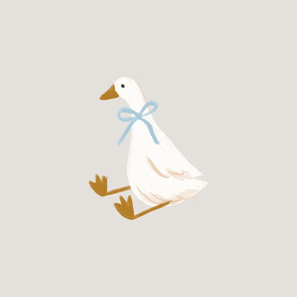 Canvas Print: Silly Goose Neutral Color Background by Ephrazy Graphics