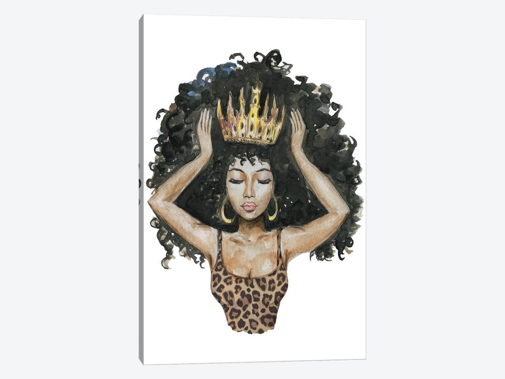 Afro Qween I by Ephrazy Graphics 1-piece Canvas Art Print