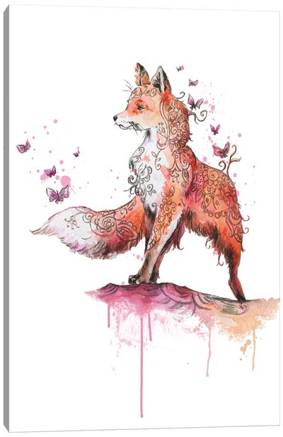 Fox Mandala Canvas Art Print - Ephrazy Graphics