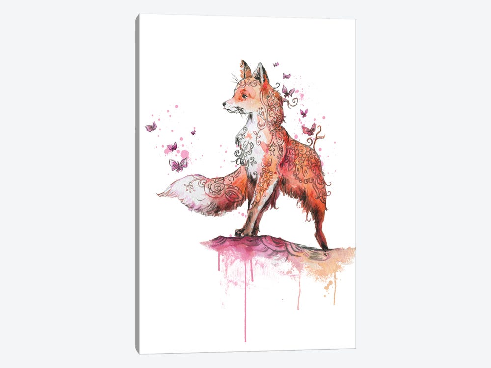 Fox Mandala by Ephrazy Graphics 1-piece Canvas Print