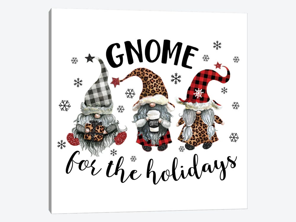 Gnome For The Holidays by Ephrazy Graphics 1-piece Canvas Art Print