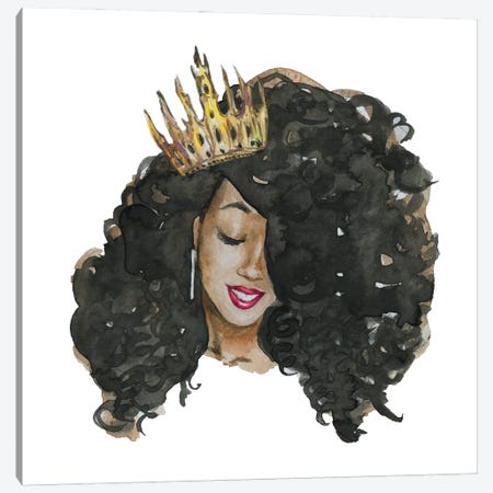 Afro Qween II Canvas Print #EPG3} by Ephrazy Graphics Canvas Artwork