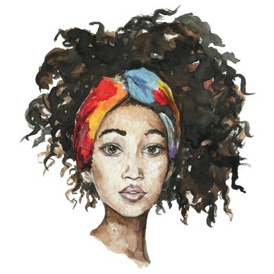 Afro Girl With Headband by Ephrazy Graphics art print