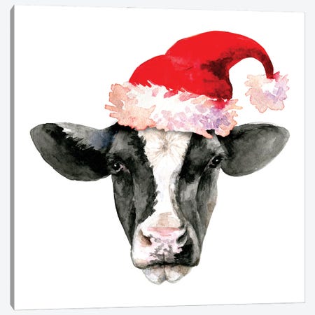 Cow Head. Christmas Canvas Print #EPG43} by Ephrazy Graphics Canvas Print