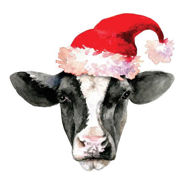 Christmas Animals: Cow Head Christmas by Ephrazy Graphics