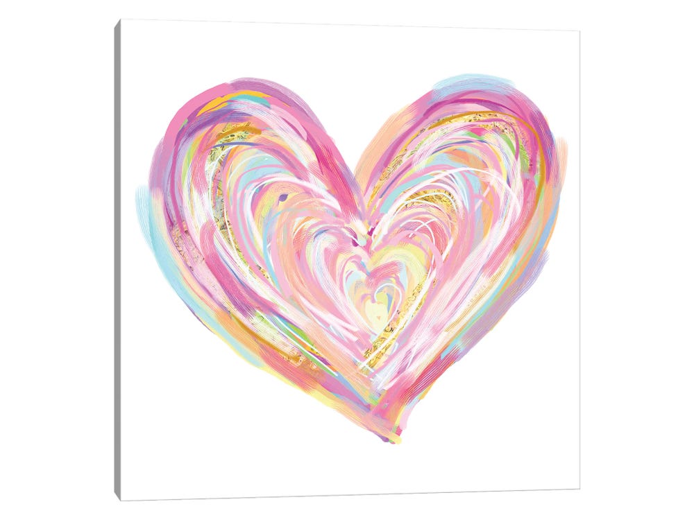 Valentine's Day Colorful Heart Art Print by Ephrazy Graphics