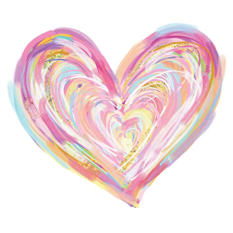 Valentine's Day Colorful Heart by Ephrazy Graphics wall art