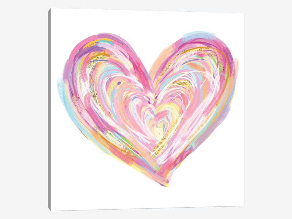 Valentine's Day Colorful Heart by Ephrazy Graphics 1-piece Canvas Art Print