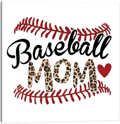 Baseball Mom Canvas Art Print - Ephrazy Graphics