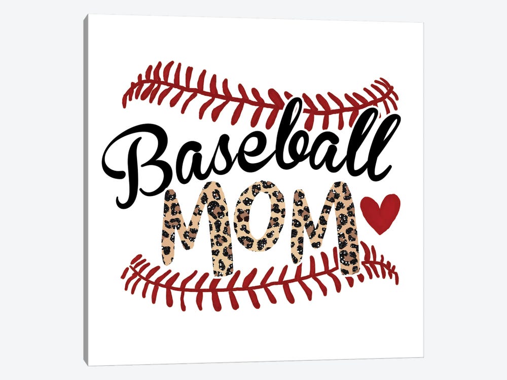 Baseball Mom by Ephrazy Graphics 1-piece Canvas Art Print