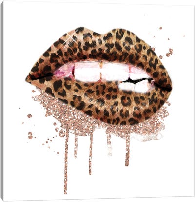 Leopard Lips Canvas Art Print - Ephrazy Graphics