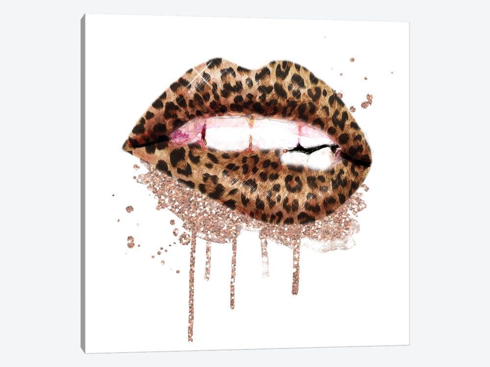 Leopard Lips by Ephrazy Graphics 1-piece Canvas Print