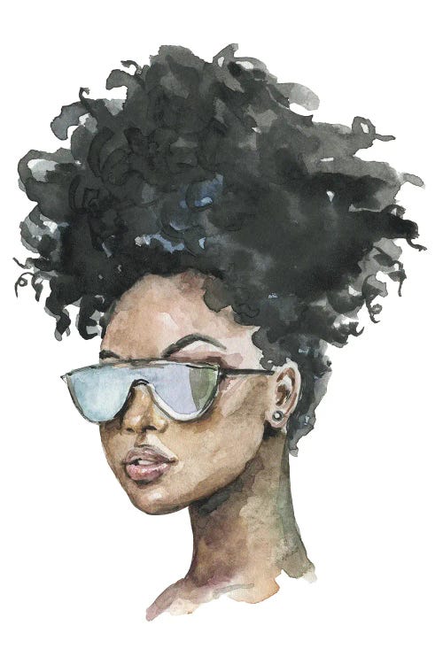 Afro Girl With Sunglasses