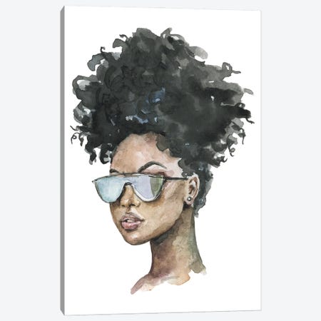 Afro Girl With Sunglasses Canvas Print #EPG5} by Ephrazy Graphics Canvas Print