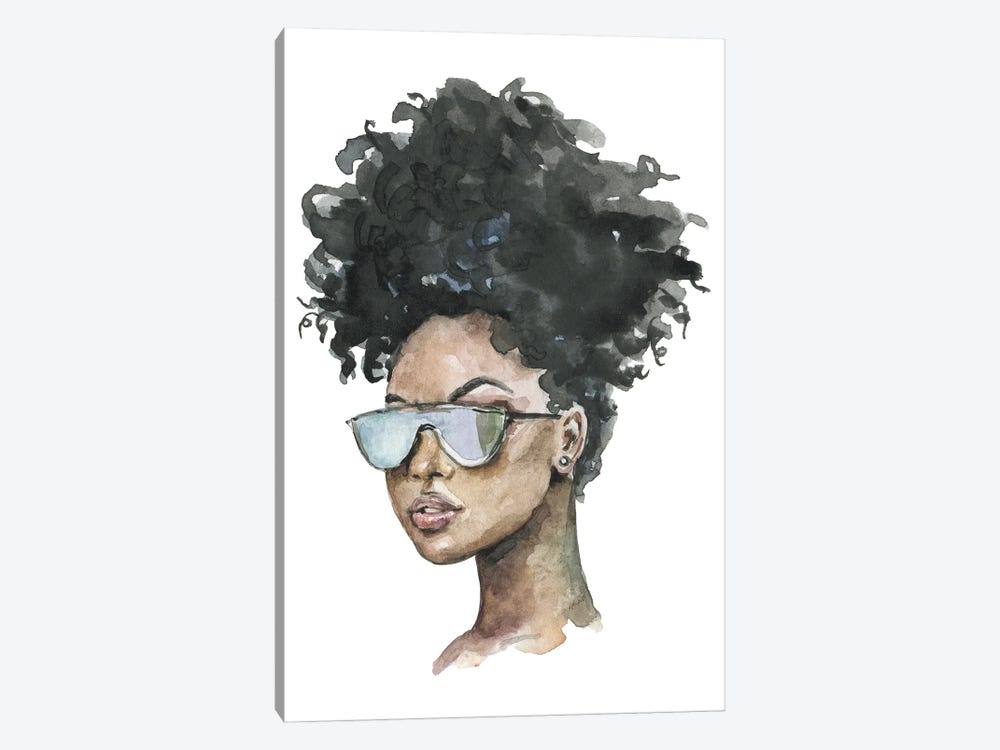 Afro Girl With Sunglasses by Ephrazy Graphics 1-piece Canvas Art