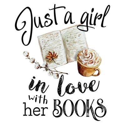 Just A Girl In Love With Her Books by Ephrazy Graphics framed canvas print