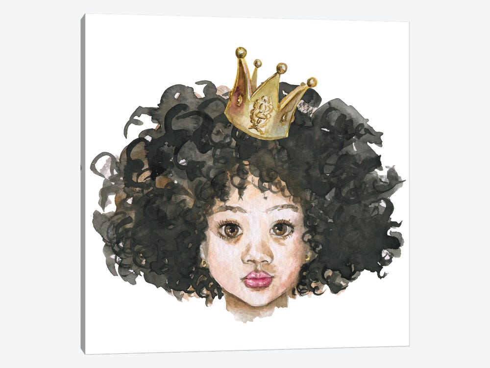 Afro Little Princess by Ephrazy Graphics 1-piece Art Print