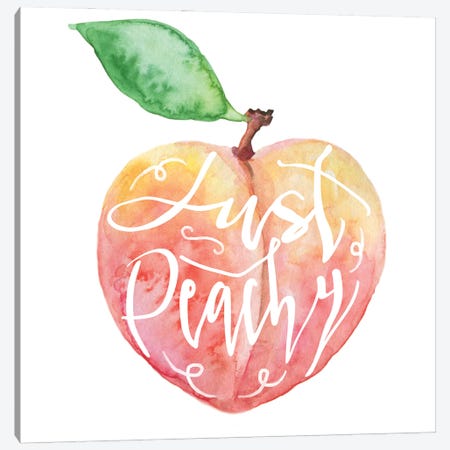 Just Peachy Canvas Print #EPG71} by Ephrazy Graphics Canvas Art