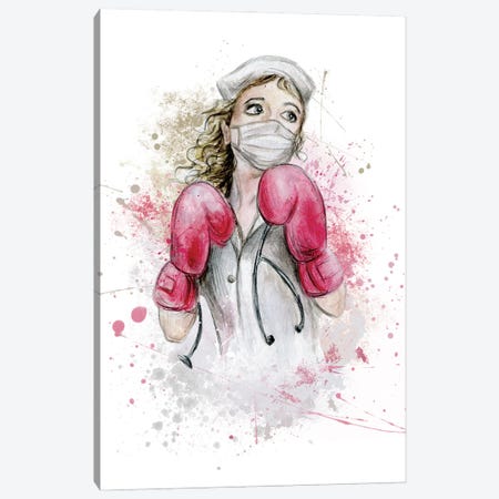 Fighting Nurse I Canvas Print #EPG80} by Ephrazy Graphics Canvas Art Print