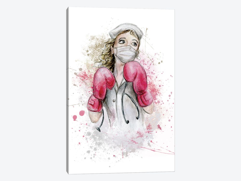 Fighting Nurse I by Ephrazy Graphics 1-piece Canvas Art Print