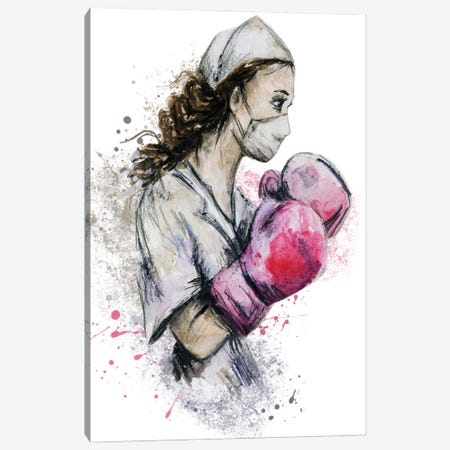 Fighting Nurse II Canvas Print #EPG81} by Ephrazy Graphics Art Print