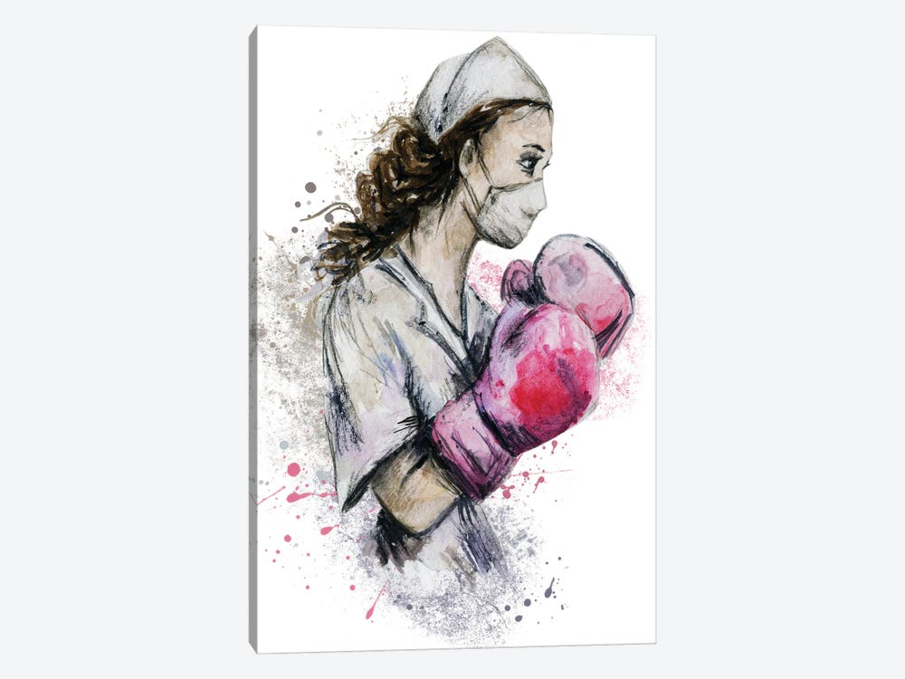 Fighting Nurse II by Ephrazy Graphics 1-piece Canvas Artwork