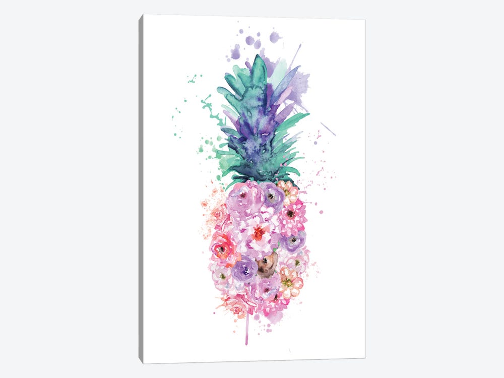Flower Pineapple by Ephrazy Graphics 1-piece Canvas Art