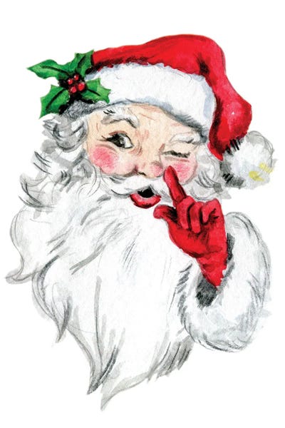 Vintage Christmas: Santa Head by Ephrazy Graphics