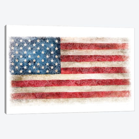 USA Flag Lace Canvas Print #EPG8} by Ephrazy Graphics Canvas Art