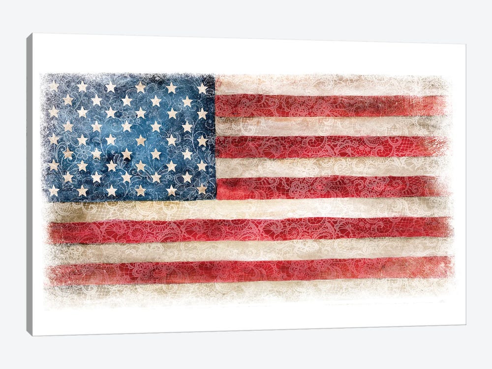 USA Flag Lace by Ephrazy Graphics 1-piece Art Print