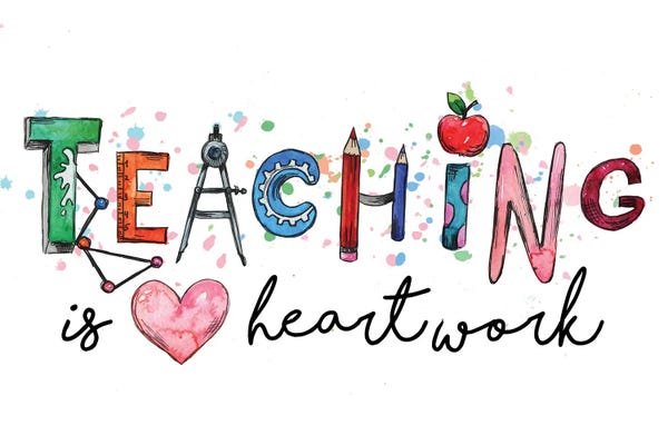 Hearts: Teaching Is A Heartwork by Ephrazy Graphics