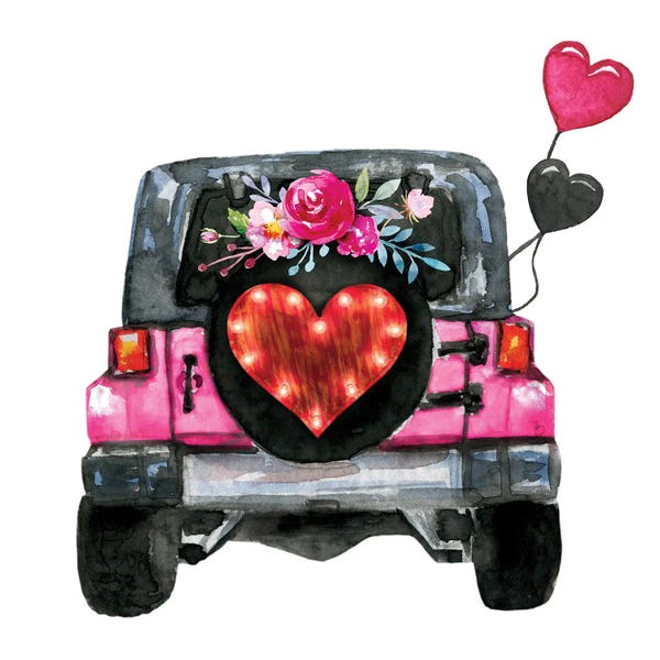 Jeep: Valentine's Day Jeep Back by Ephrazy Graphics