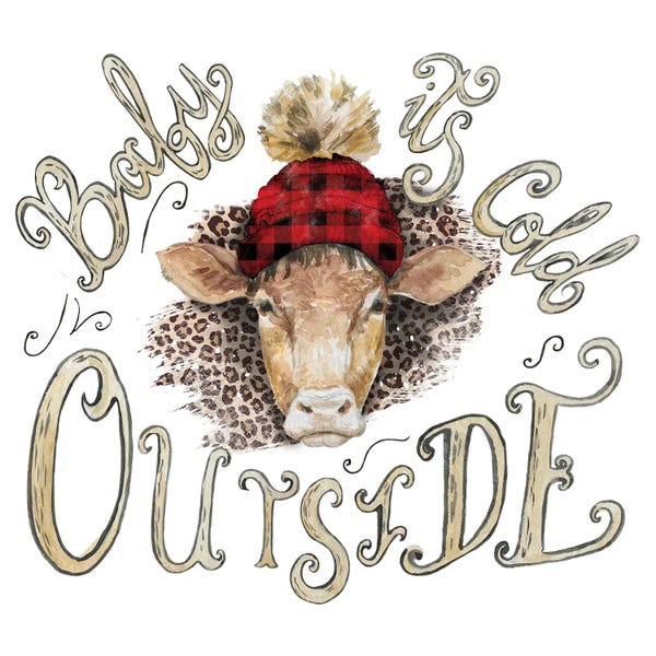 Christmas Animals: Cow Head Christmas by Ephrazy Graphics