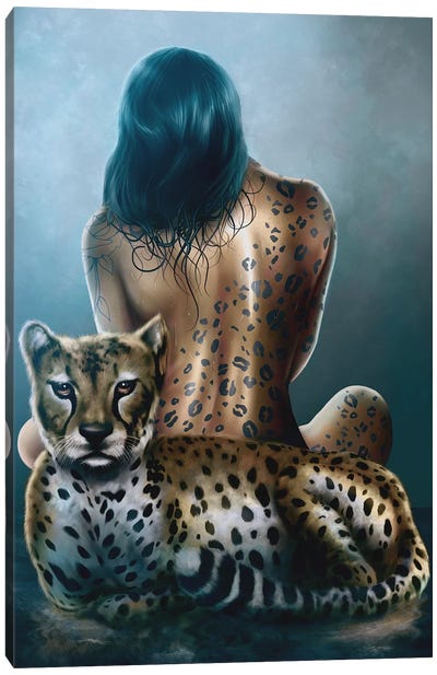 Feral Canvas Art Print - Wild Cat Art