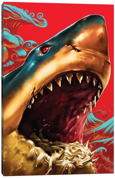 Greatness Canvas Art Print - Shark Art